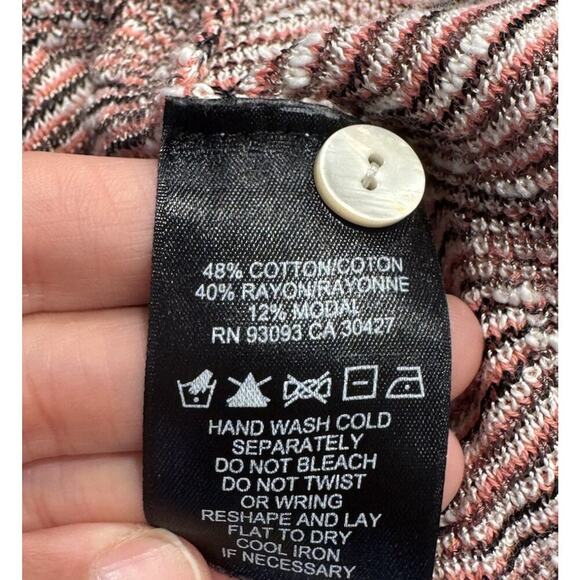 NIC+ZOE Women’s Plus Size 2X Textured Wrap Sweater Knit Top Print Boho Artsy - Picture 8 of 8